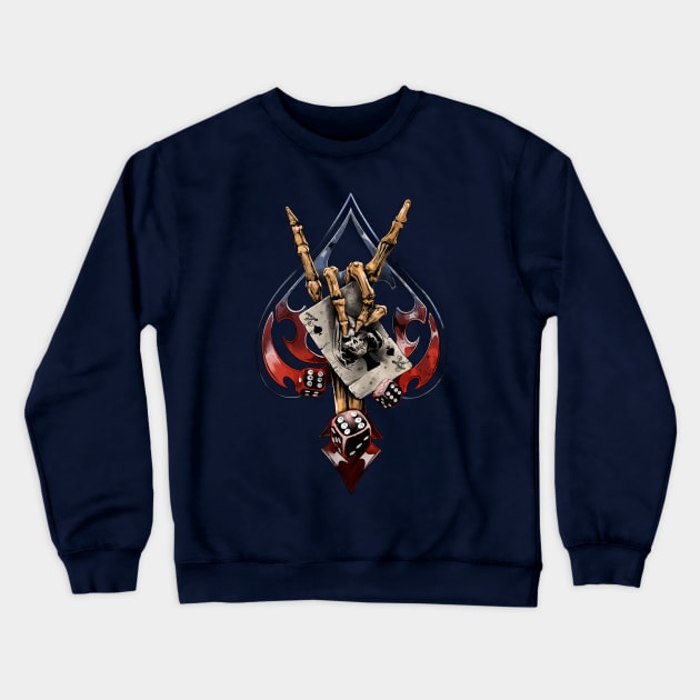 skeleton hand Crewneck Sweatshirt by Chack Loon